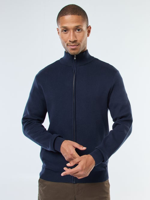 Effen vest met rits en opstaande kraag - Kiabi