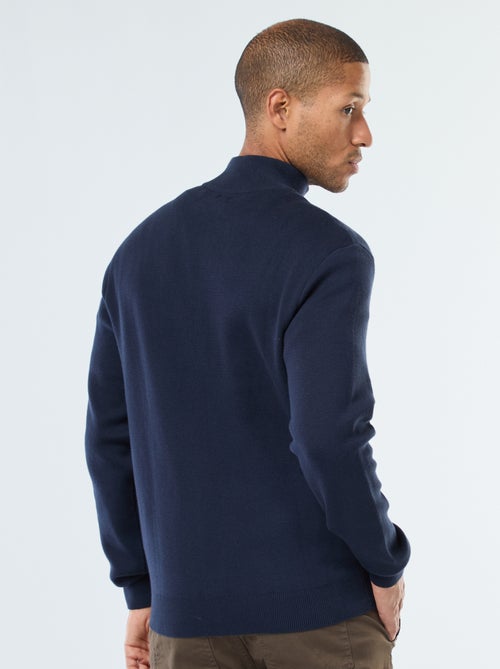 Effen vest met rits en opstaande kraag - Kiabi