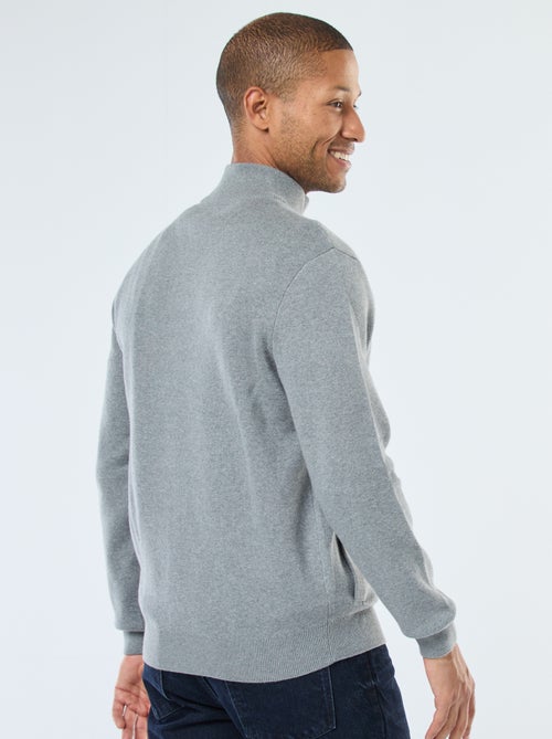 Effen vest met rits en opstaande kraag - Kiabi