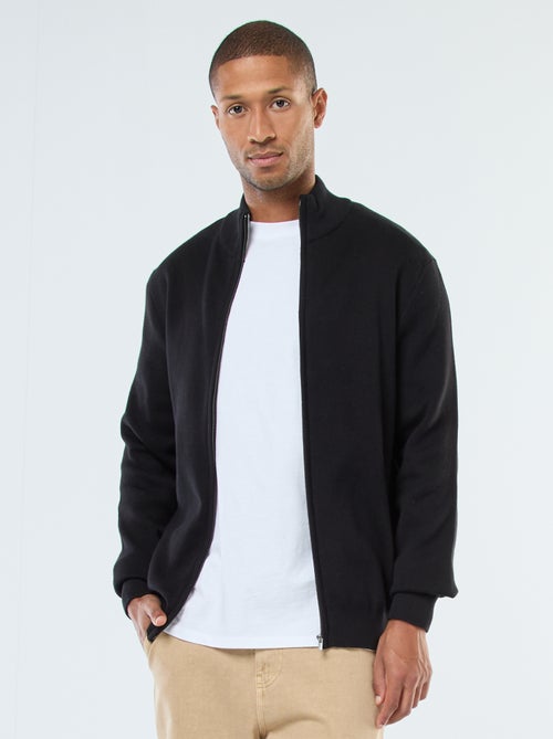 Effen vest met rits en opstaande kraag - Kiabi