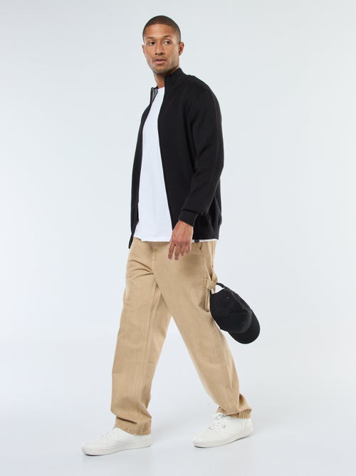 Effen vest met rits en opstaande kraag - Kiabi