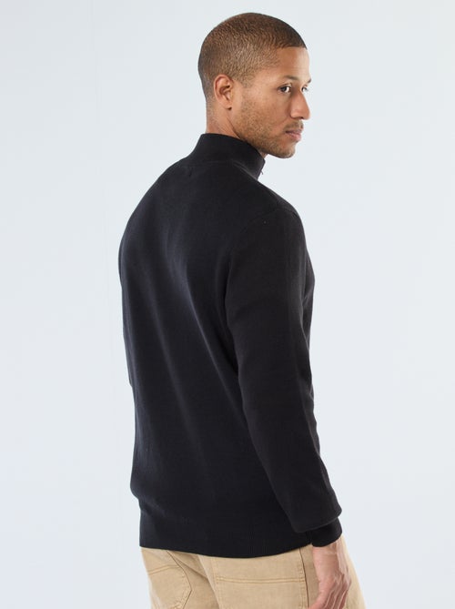 Effen vest met rits en opstaande kraag - Kiabi