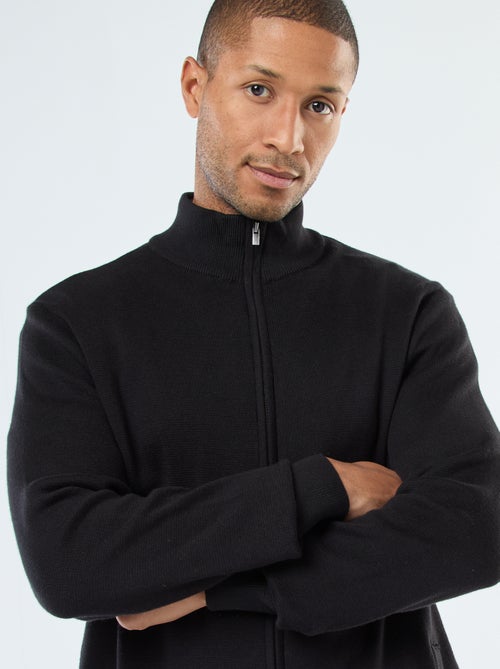 Effen vest met rits en opstaande kraag - Kiabi