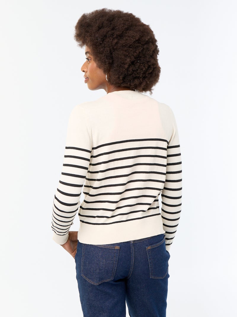 Effen vest met ronde hals Biege - Kiabi