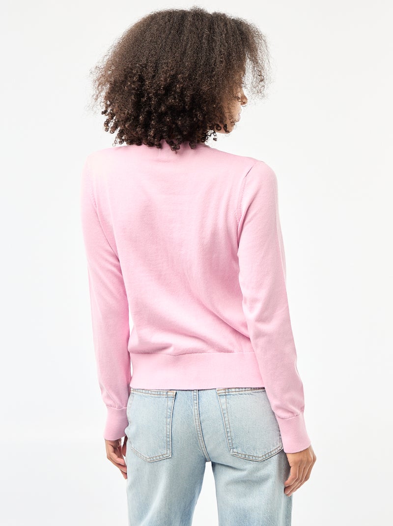 Effen vest met ronde hals Rose - Kiabi