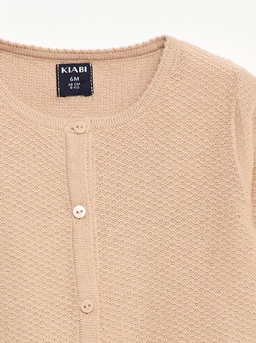 Effen vest van dun gebreid tricot - Kiabi