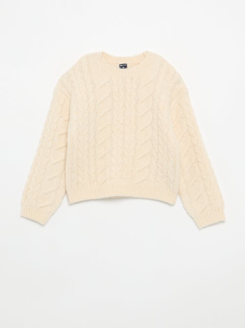 Effen vest van fantasiebreisel - Kiabi