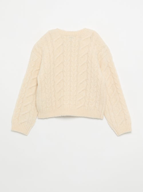 Effen vest van fantasiebreisel - Kiabi