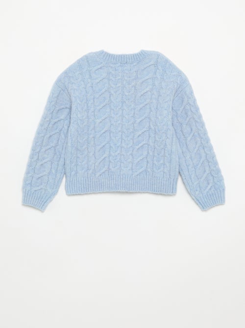 Effen vest van fantasiebreisel - Kiabi