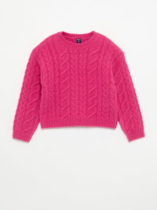 Effen vest van fantasiebreisel - Kiabi
