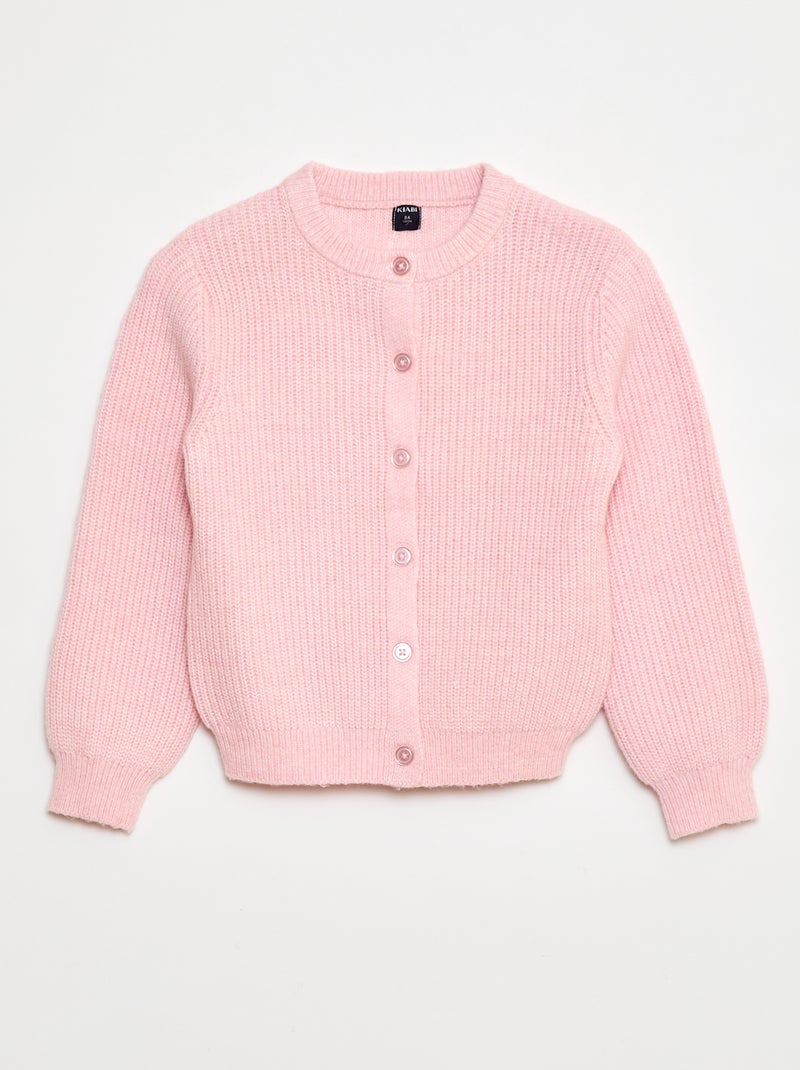 Effen vestje van grofgebreid tricot Rose - Kiabi