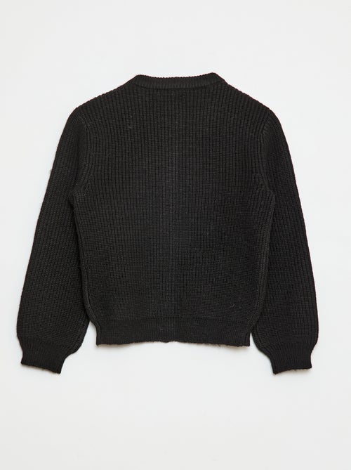 Effen vestje van grofgebreid tricot - Kiabi