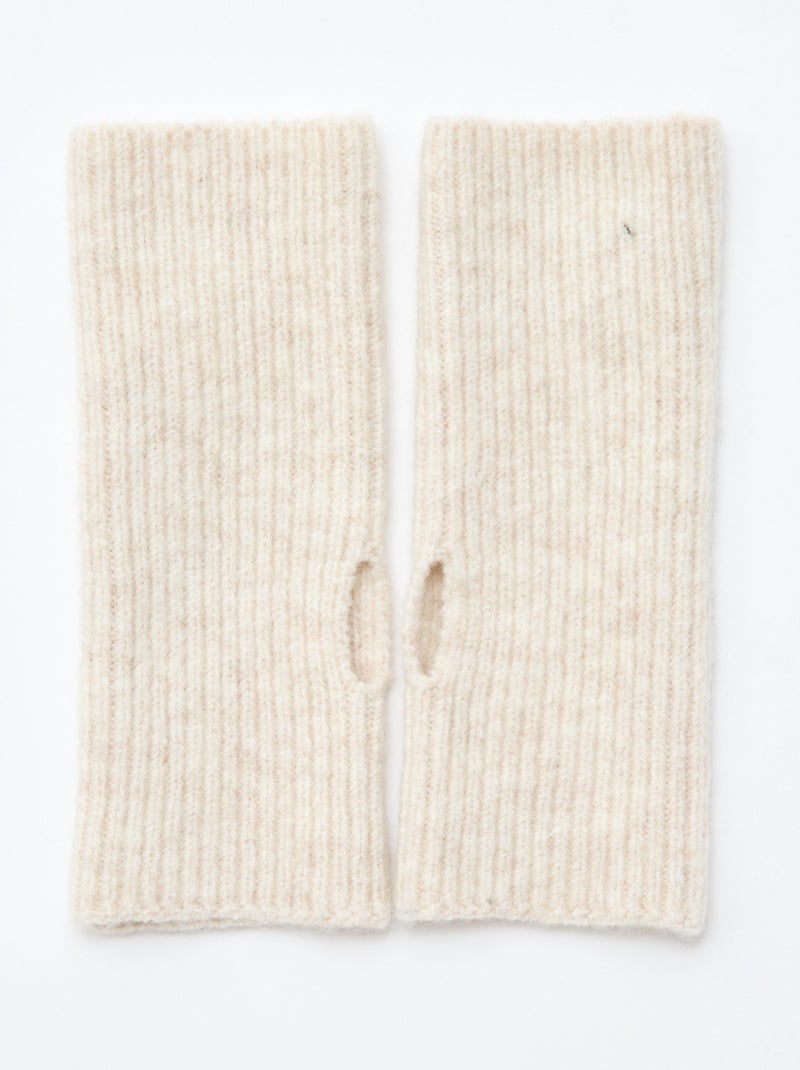 Effen vingerloze handschoenen Biege - Kiabi