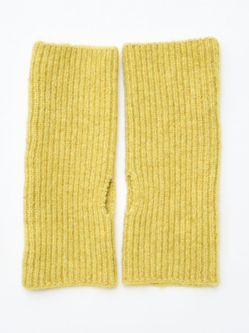 Effen vingerloze handschoenen Groen - Kiabi