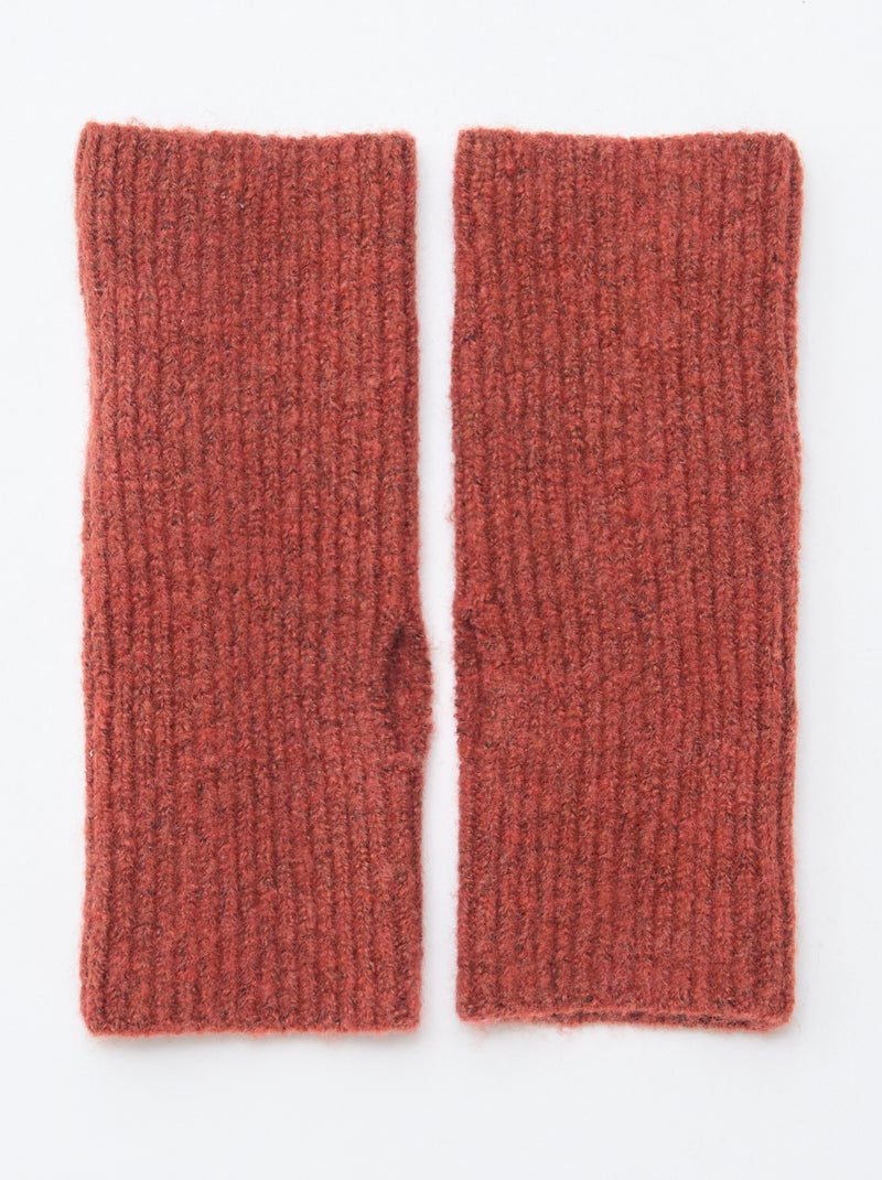 Effen vingerloze handschoenen Oranje - Kiabi