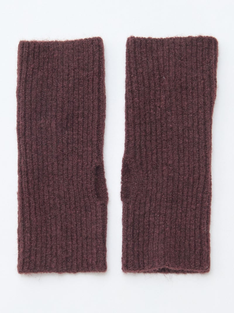 Effen vingerloze handschoenen Rood - Kiabi