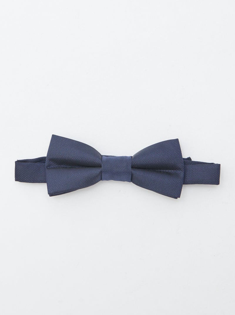 Effen vlinderstrik met klittenband Blauw - Kiabi