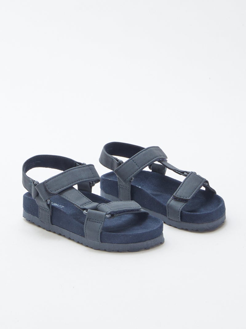 Effen wandelsandalen BLAUW - Kiabi