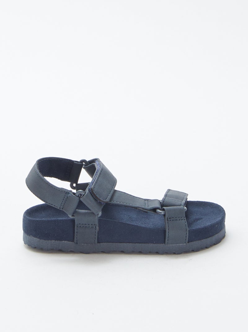 Effen wandelsandalen BLAUW - Kiabi
