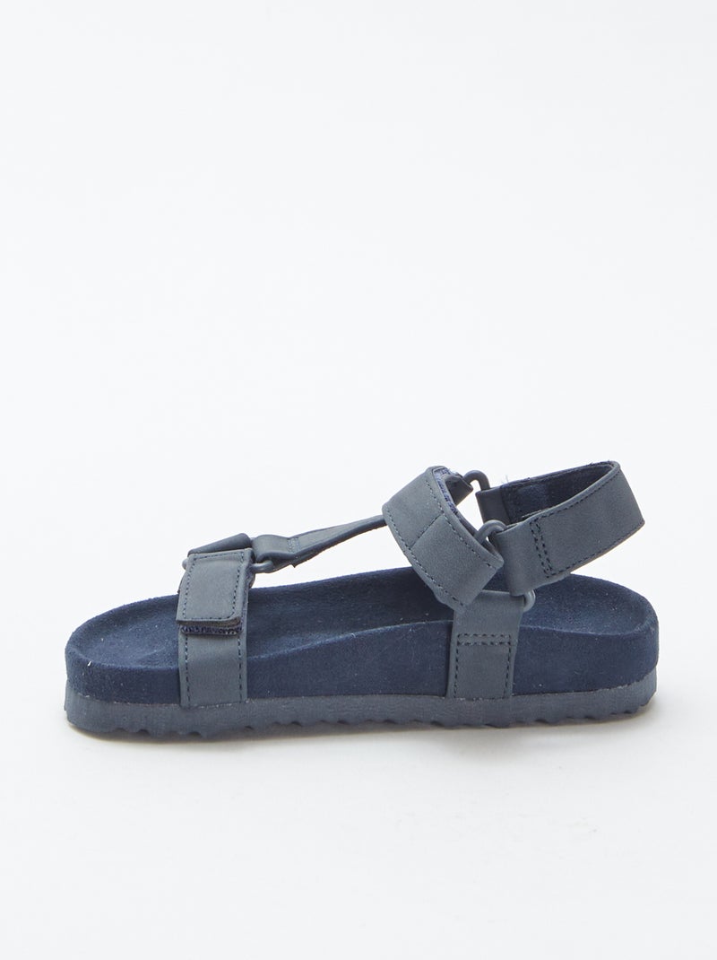 Effen wandelsandalen BLAUW - Kiabi