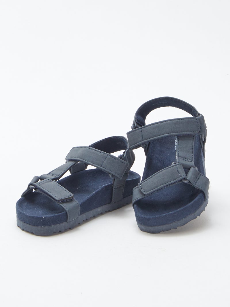 Effen wandelsandalen BLAUW - Kiabi