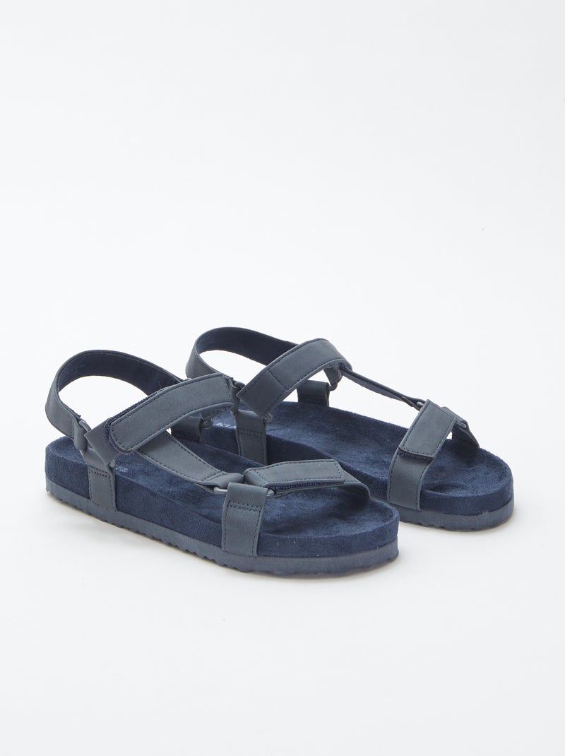Effen wandelsandalen BLAUW - Kiabi