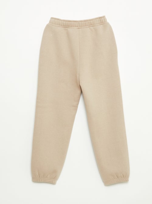 Effen warme joggingbroek met fleecevoering - Kiabi