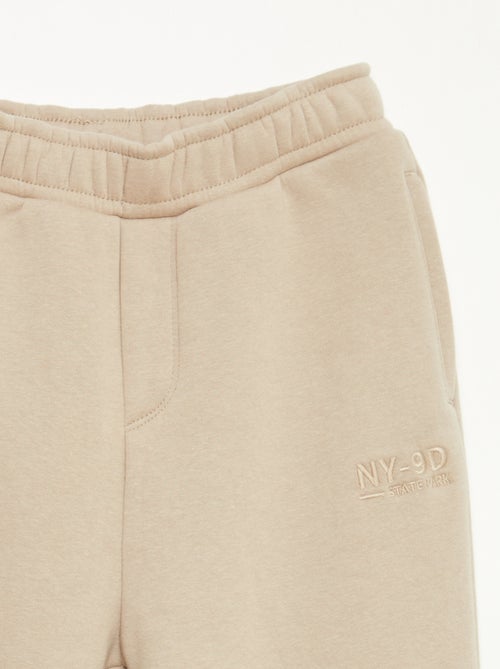Effen warme joggingbroek met fleecevoering - Kiabi