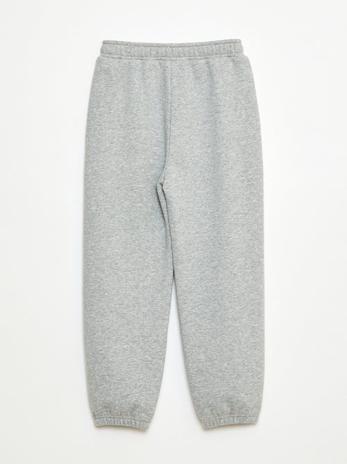Effen warme joggingbroek met fleecevoering - Kiabi
