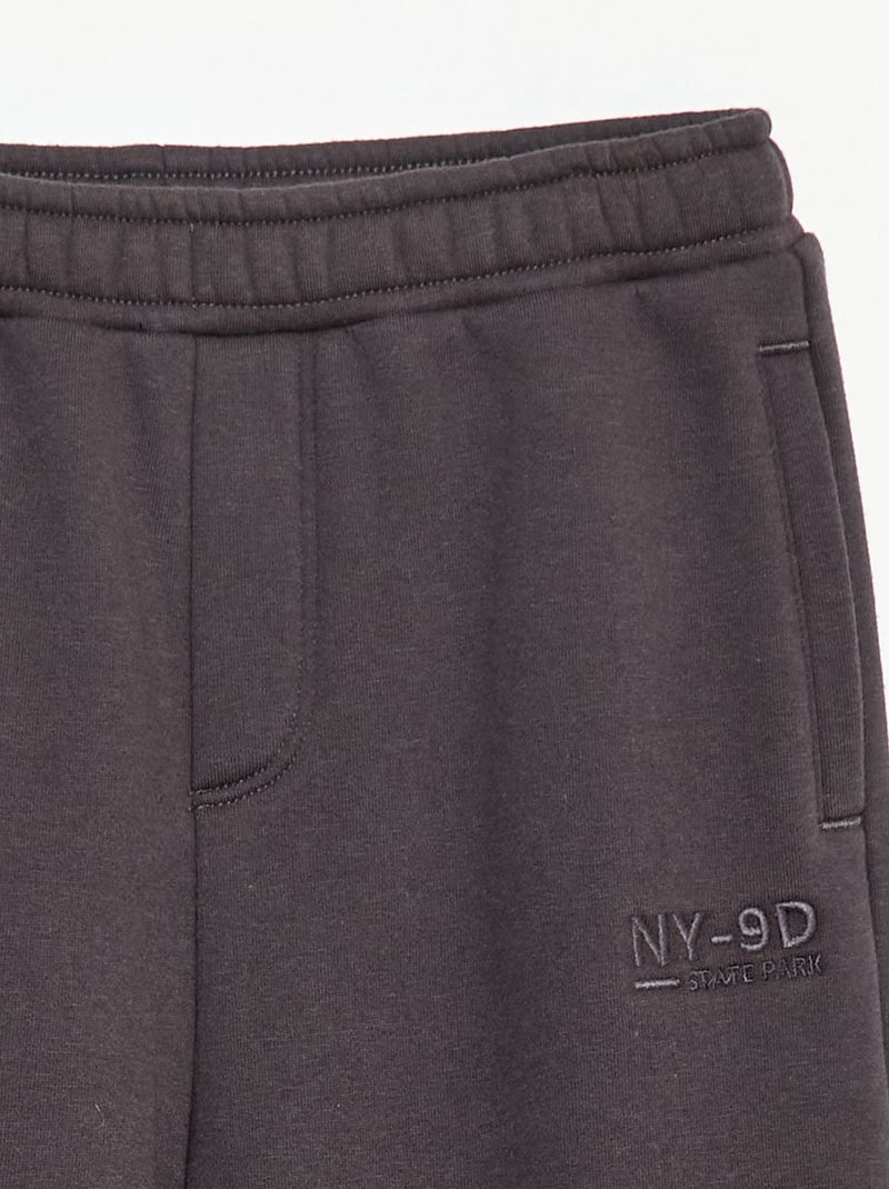 Effen warme joggingbroek met fleecevoering Grijs - Kiabi