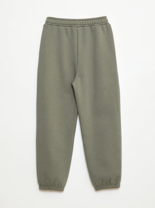 Effen warme joggingbroek met fleecevoering - Kiabi