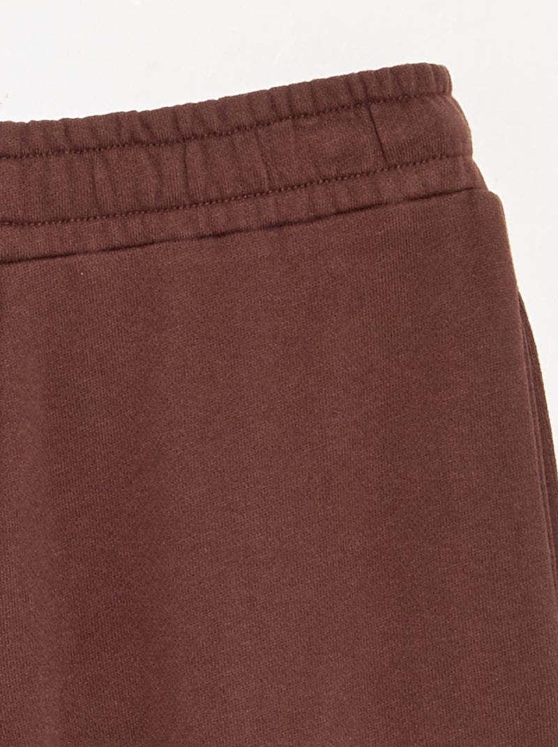 Effen wide leg-broek Bruin - Kiabi