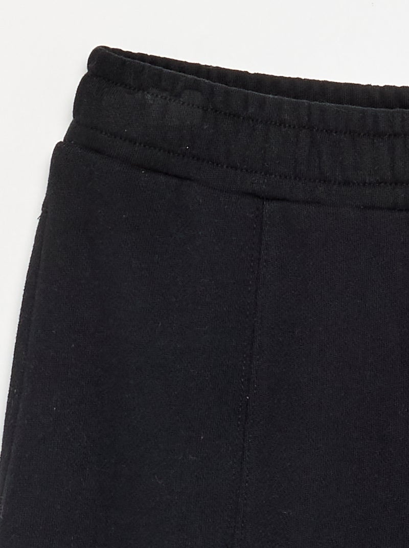 Effen wide leg-broek Zwart - Kiabi