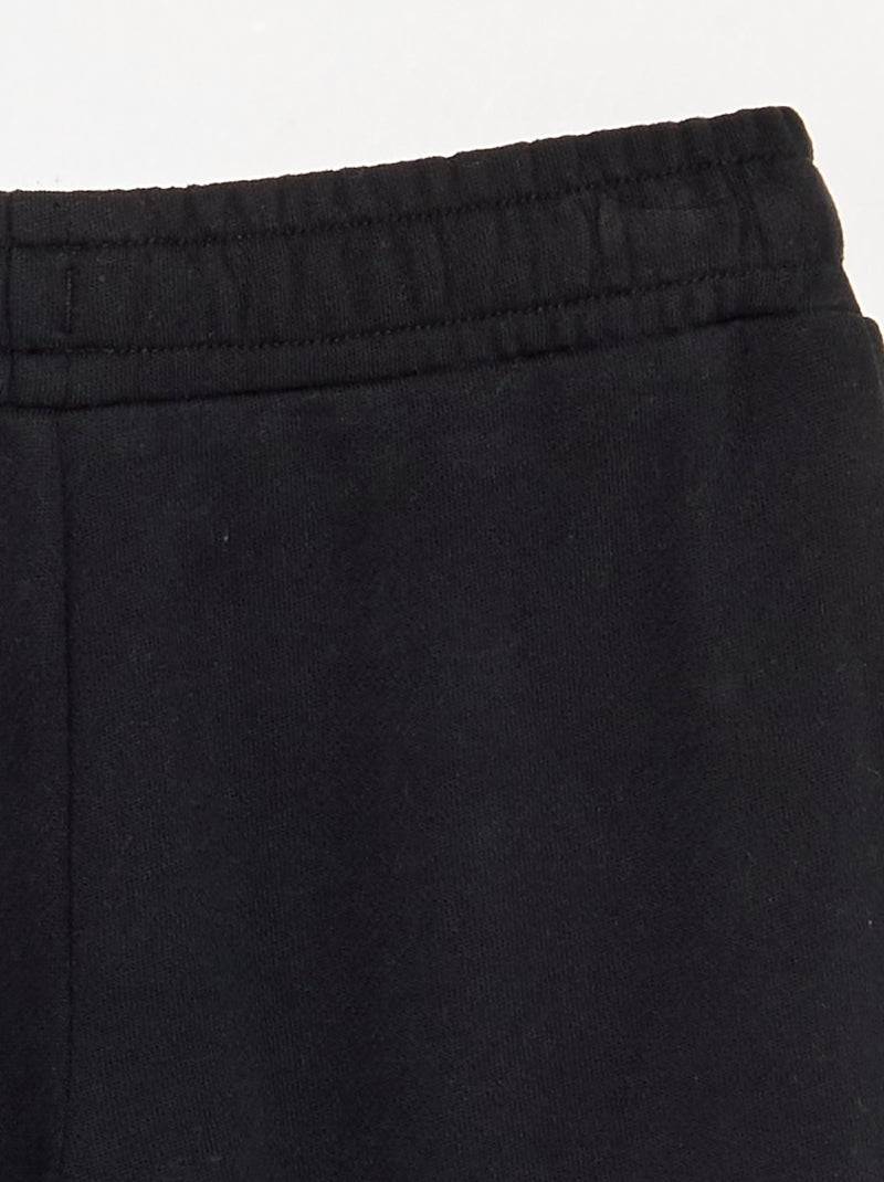 Effen wide leg-broek Zwart - Kiabi