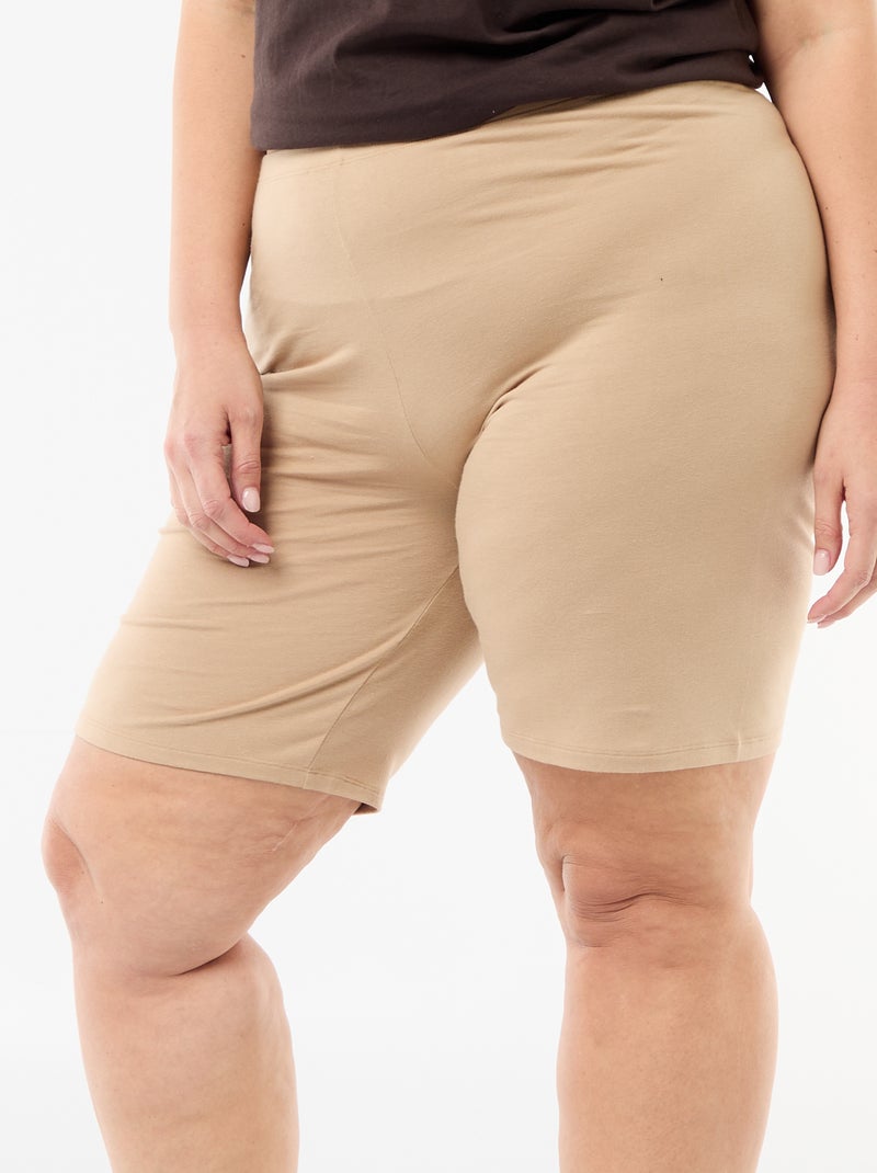 Effen wielrenshort Biege - Kiabi