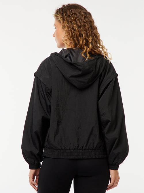 Effen windjack met capuchon - Kiabi