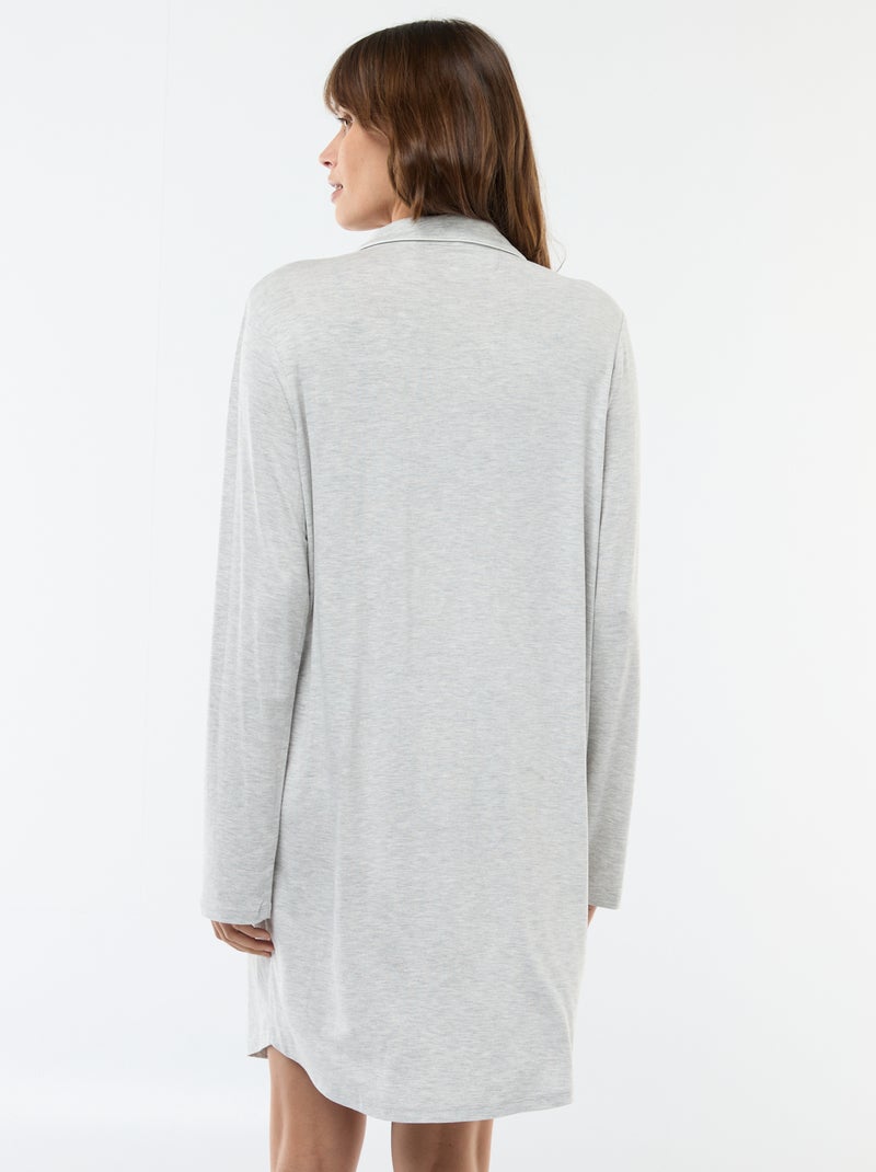 Effen zwangerschaps-nachthemd Grijs - Kiabi