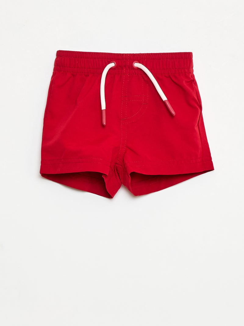 Effen zwemboxer Rood - Kiabi