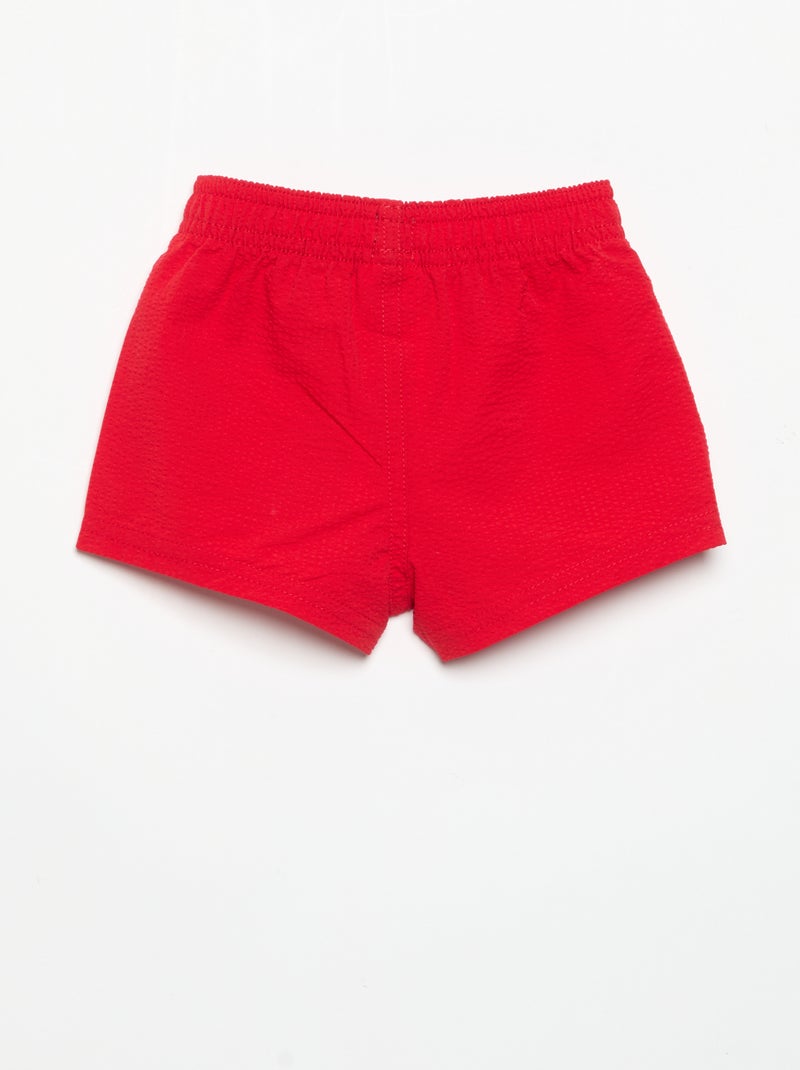 Effen zwemboxer Rood - Kiabi