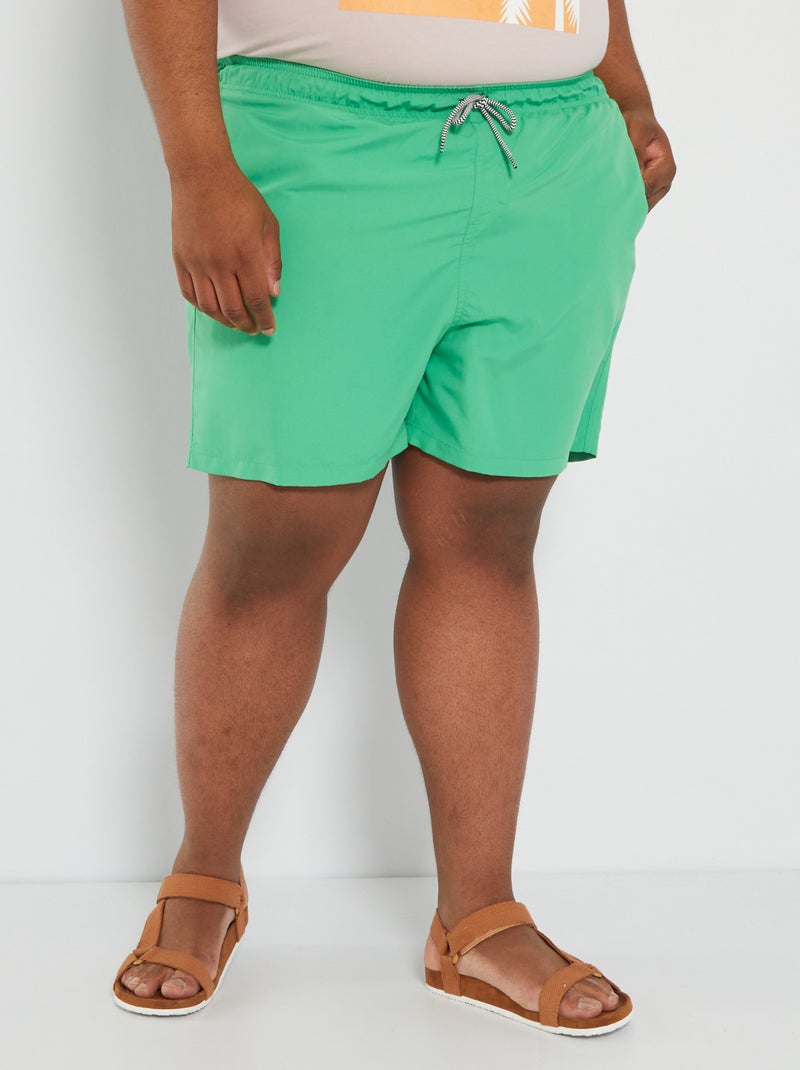 Effen zwemshort GROEN - Kiabi