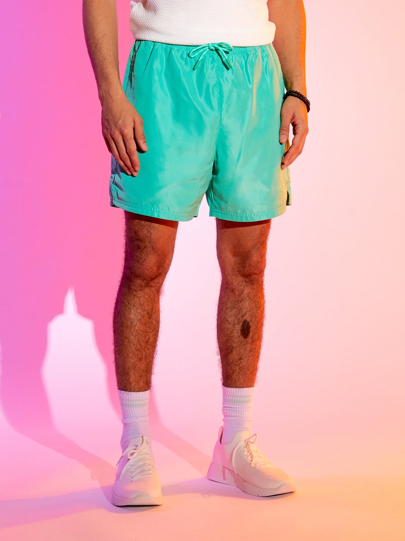 Effen zwemshort GROEN - Kiabi