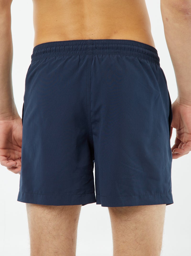 Effen zwemshort met koordjes BLAUW - Kiabi