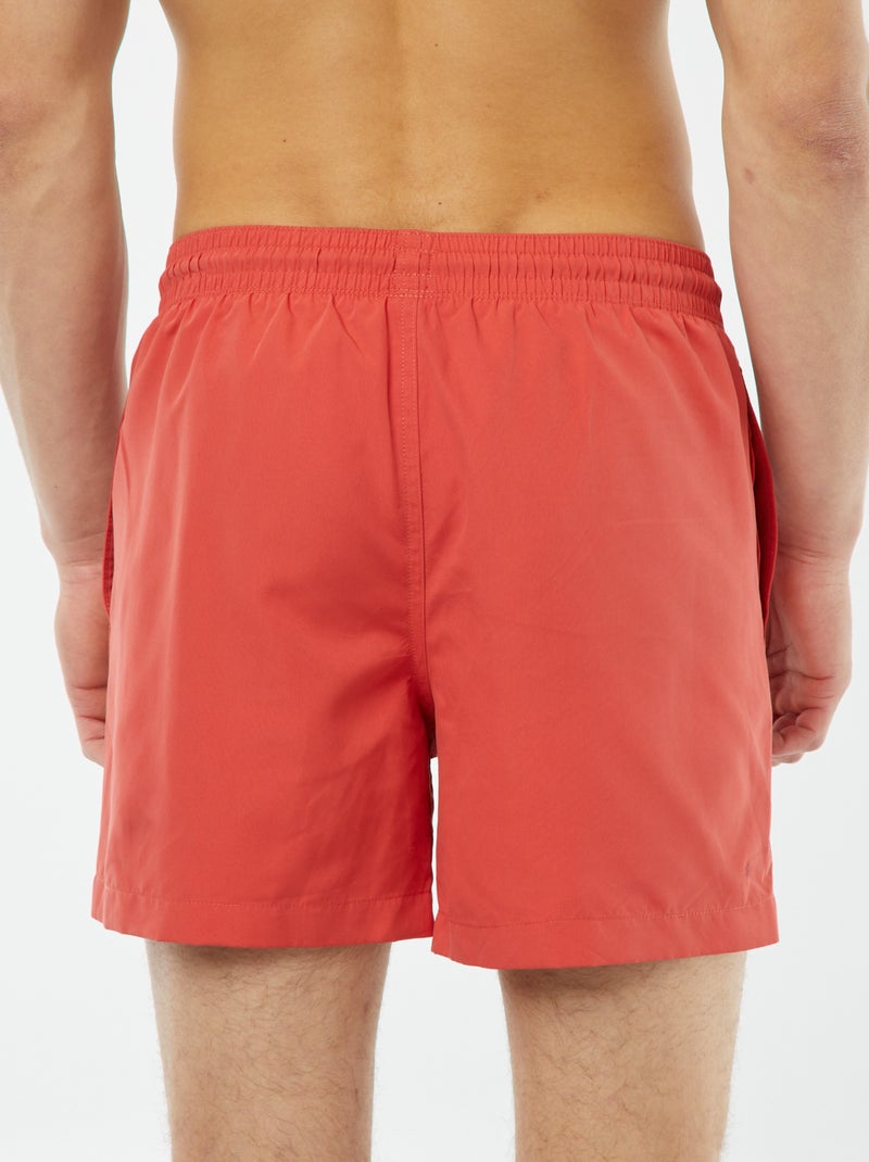 Effen zwemshort met koordjes rood - Kiabi