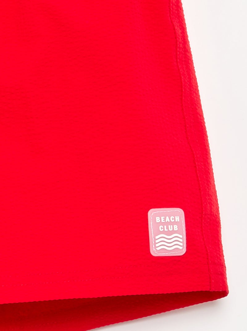 Effen zwemshort Rood - Kiabi