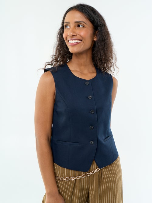 Effenen mouwloze kostuumgilet - Kiabi