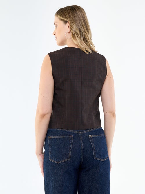 Effenen mouwloze kostuumgilet - Kiabi