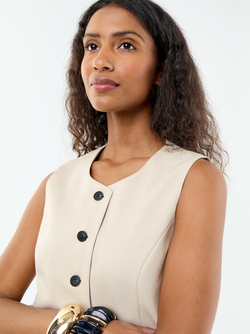 Effenen mouwloze kostuumgilet - Kiabi