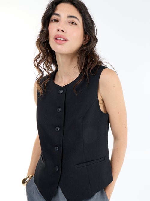 Effenen mouwloze kostuumgilet - Kiabi