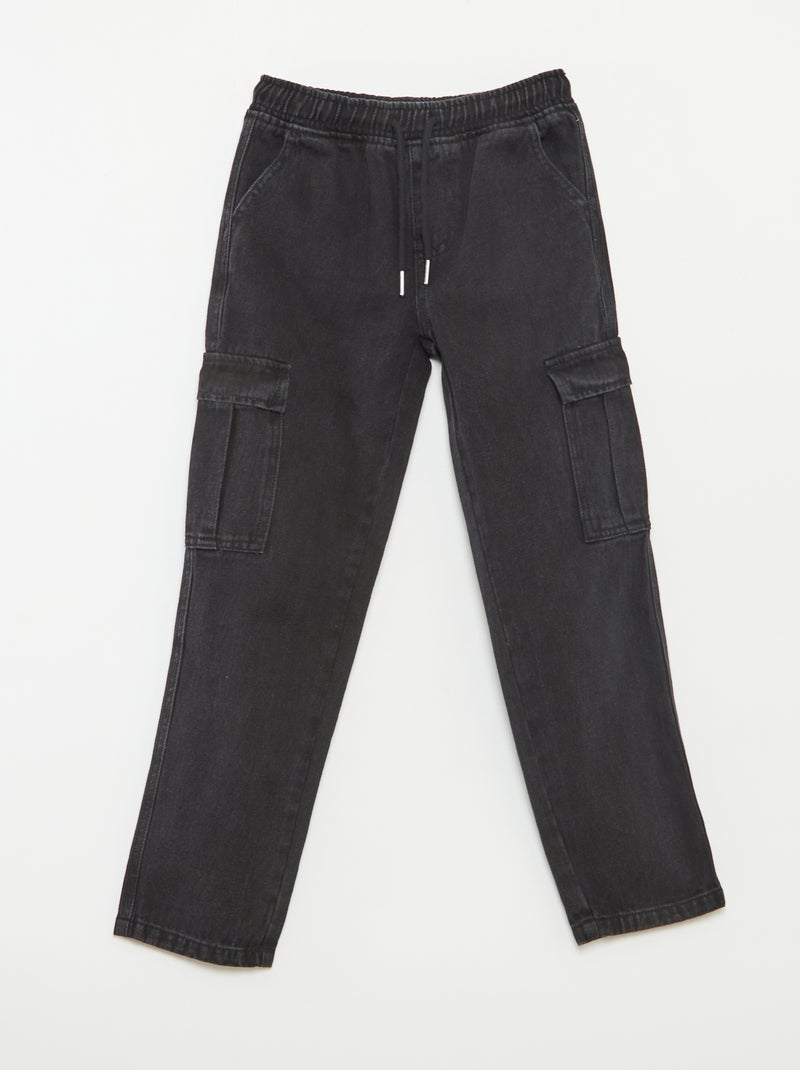 Elastische broek met zakken Grijs - Kiabi
