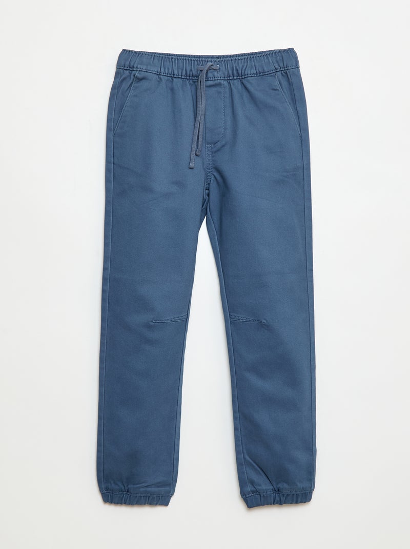 Elastische broek van katoen Blauw - Kiabi